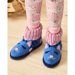 NWOT Garnet Hill Kids' Boiled Wool Cat Slipper Boots by Haflinger Size 9